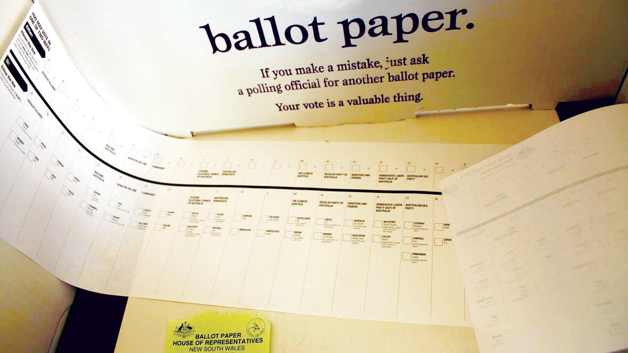 Australian Senate ballot paper